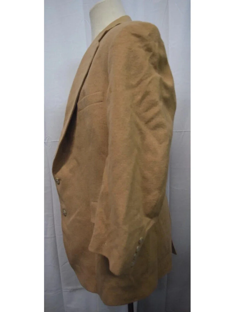 VTG Jefferson 100% Camel Hair Made in USA Men's Size 48R Beige Button-up Blazer